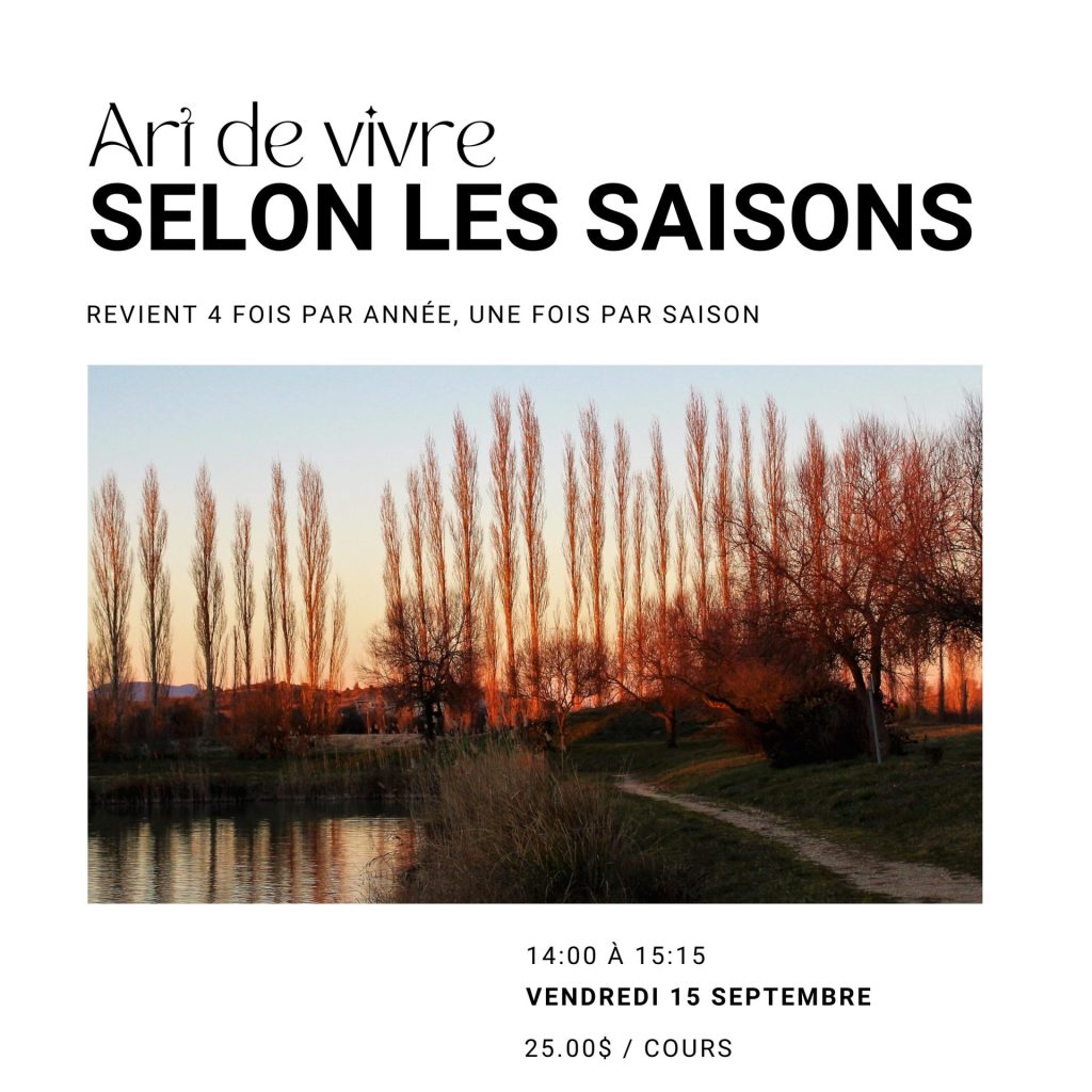 Art de vivre selon les saisons - Automne 2023