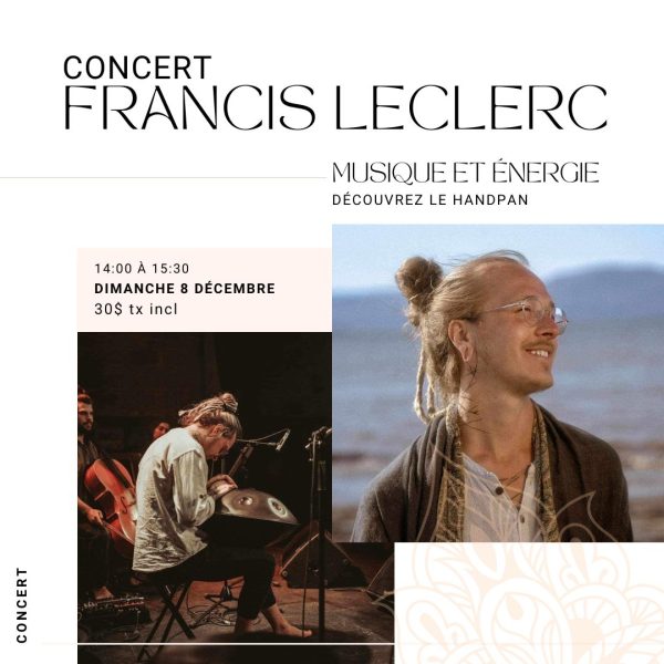 Concert Handpan avec Francis Leclerc au Centre KA